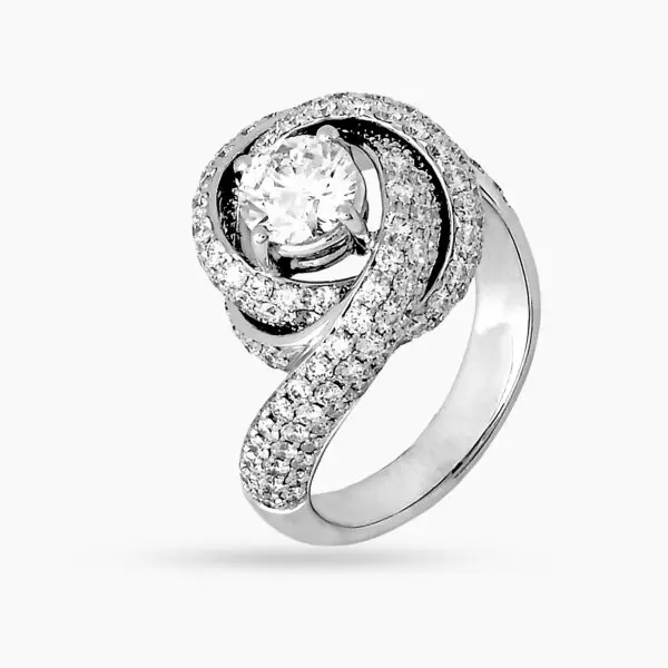 Spiral Diamond Ring
