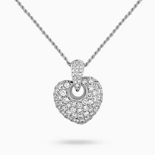 Heart Pavé Diamond Pendant