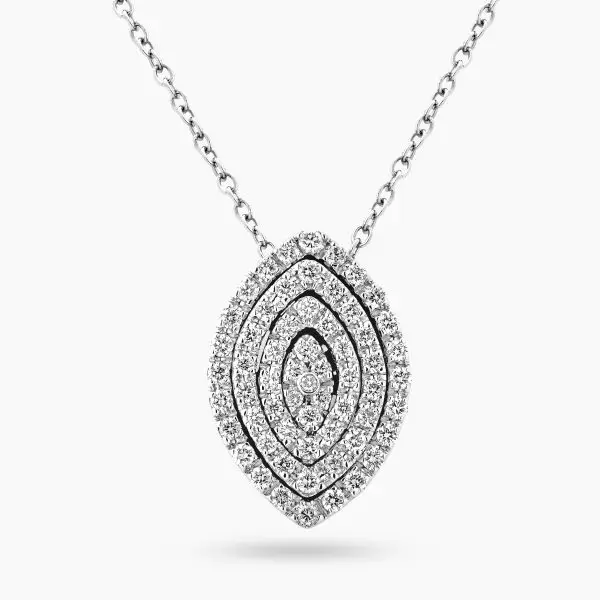 Movable Ellipse Diamond Pendant