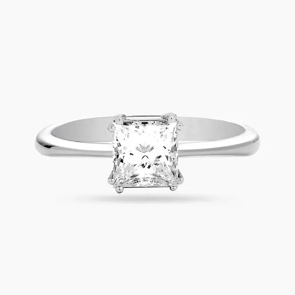 Solitaire Princess Shape Diamond Ring