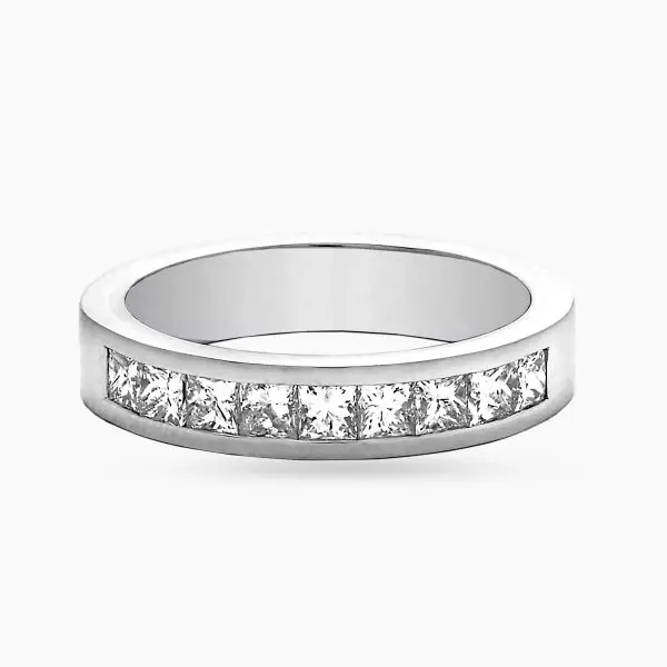 Contemporary Rails Princess Shape Diamond Ring