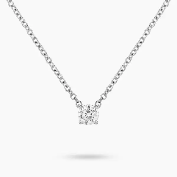 Four-Prong Solitaire Diamond Pendant