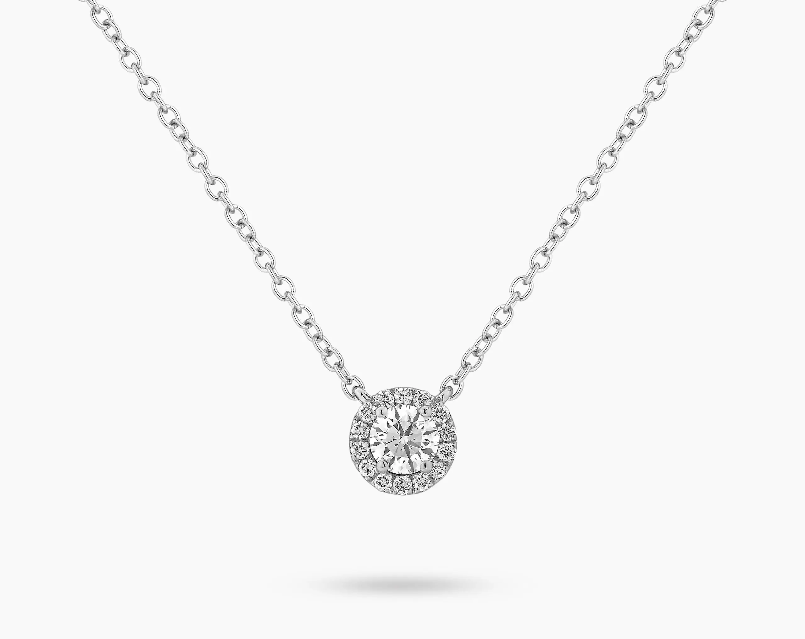Halo Round Diamond Pendant