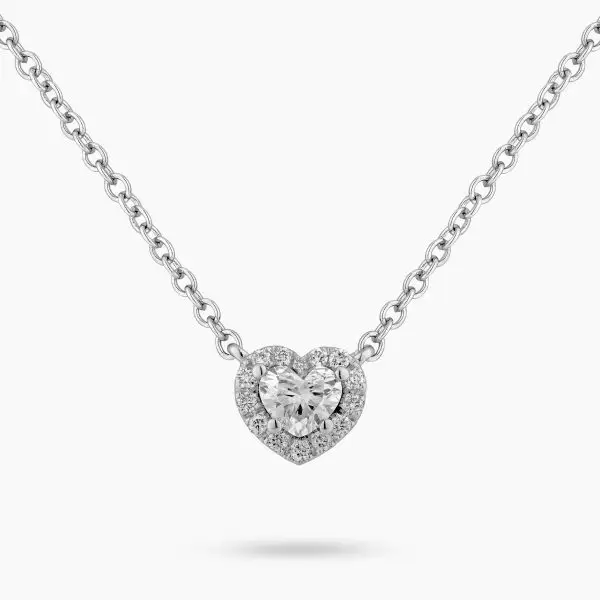 Halo Heart Shape Diamond Pendant