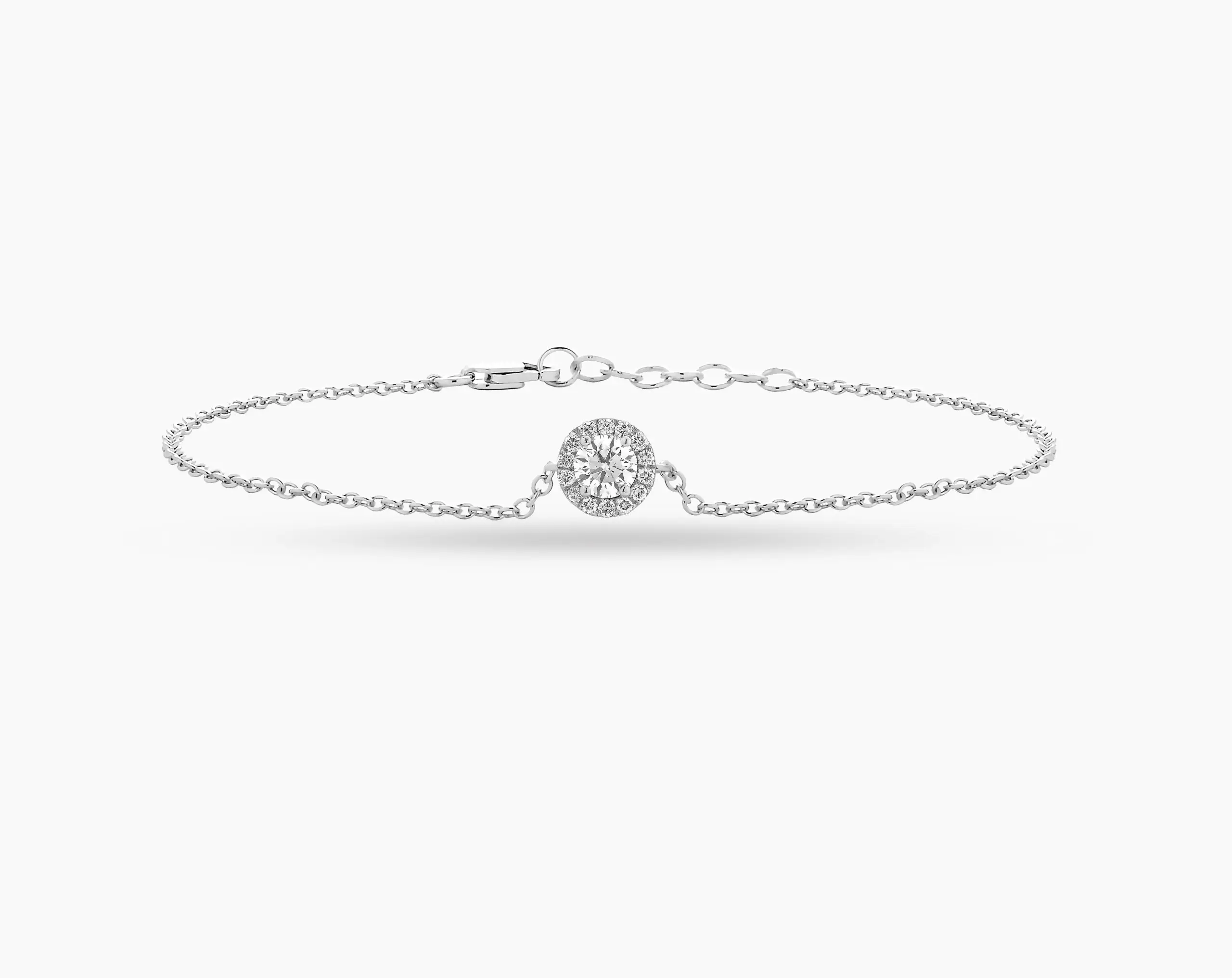 Halo Round Diamond Bracelet