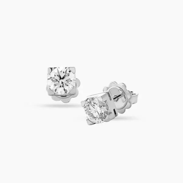 Four-Prong Diamond Ear Studs