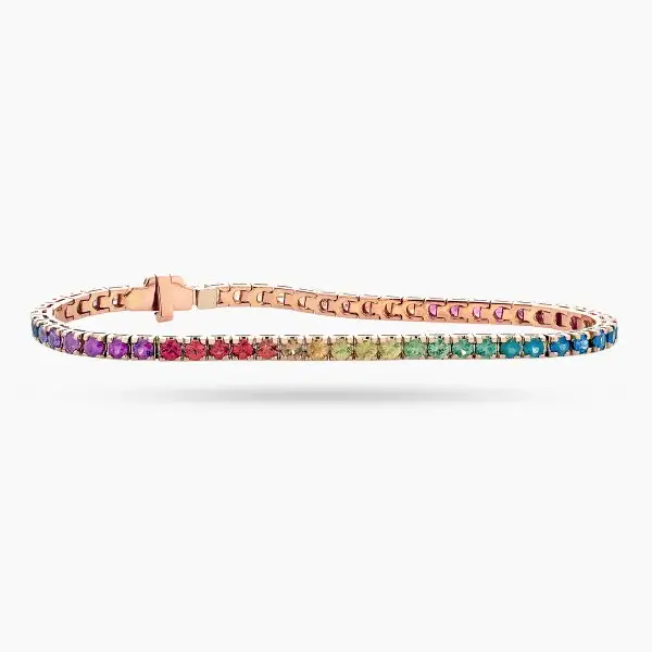 Tennis Bracelet Multicolour Sapphire