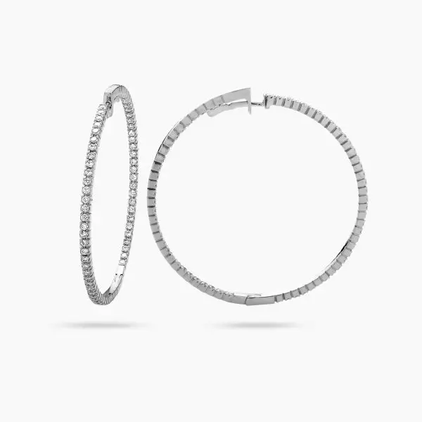 Inside-Out Diamond Hoop Earrings