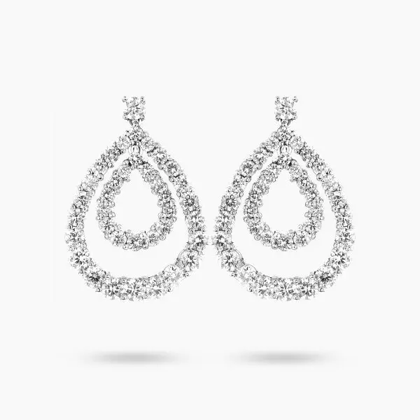 Double Loop Diamond Earrings