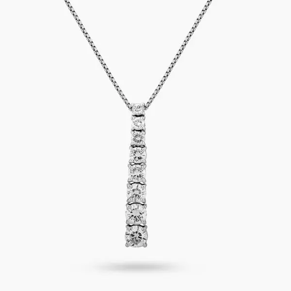Cascade Drop Diamond Pendant