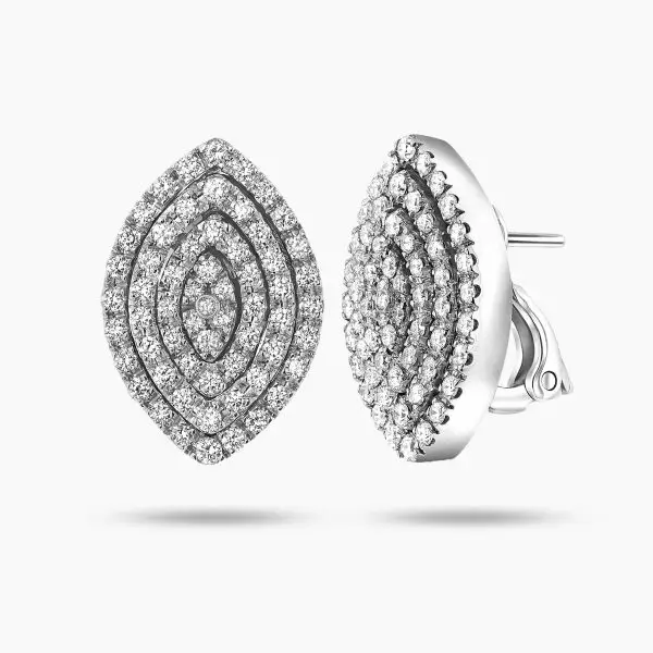 Movable Ellipse Diamond Earring