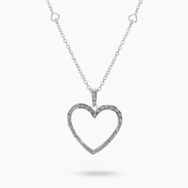 Pendant Heart set with Diamonds