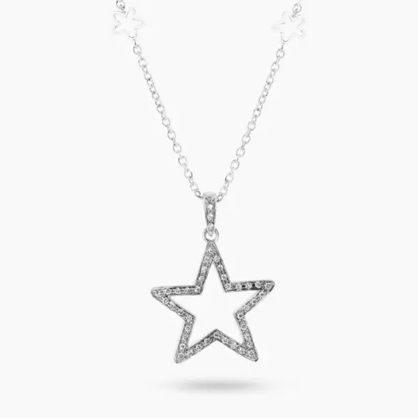 Pendant Star set with Diamonds