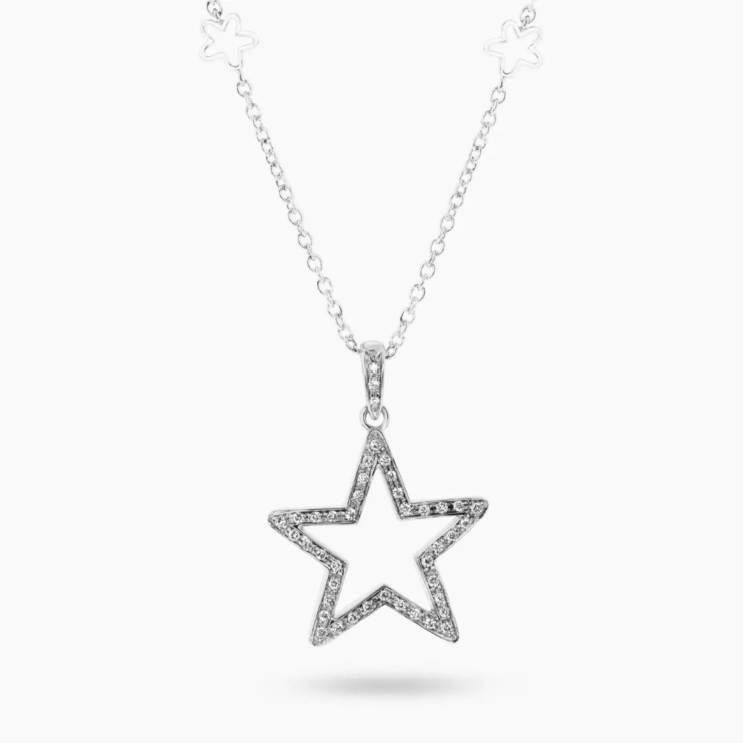 Pendant Star set with Diamonds