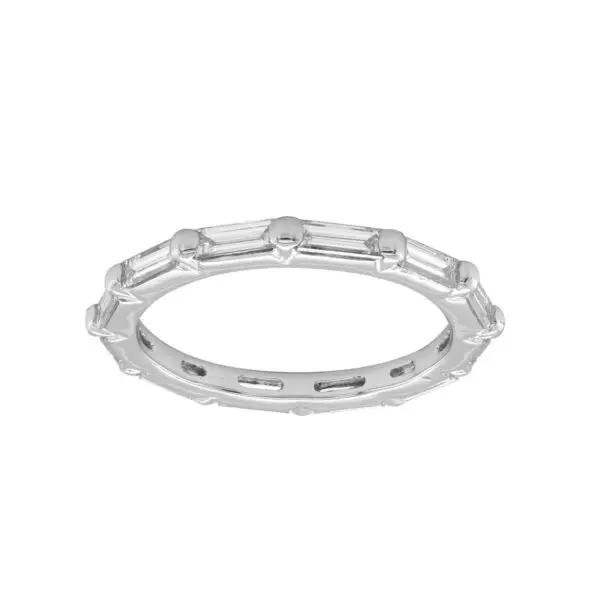 Ring in White Gold with Baguette Shape Diamonds