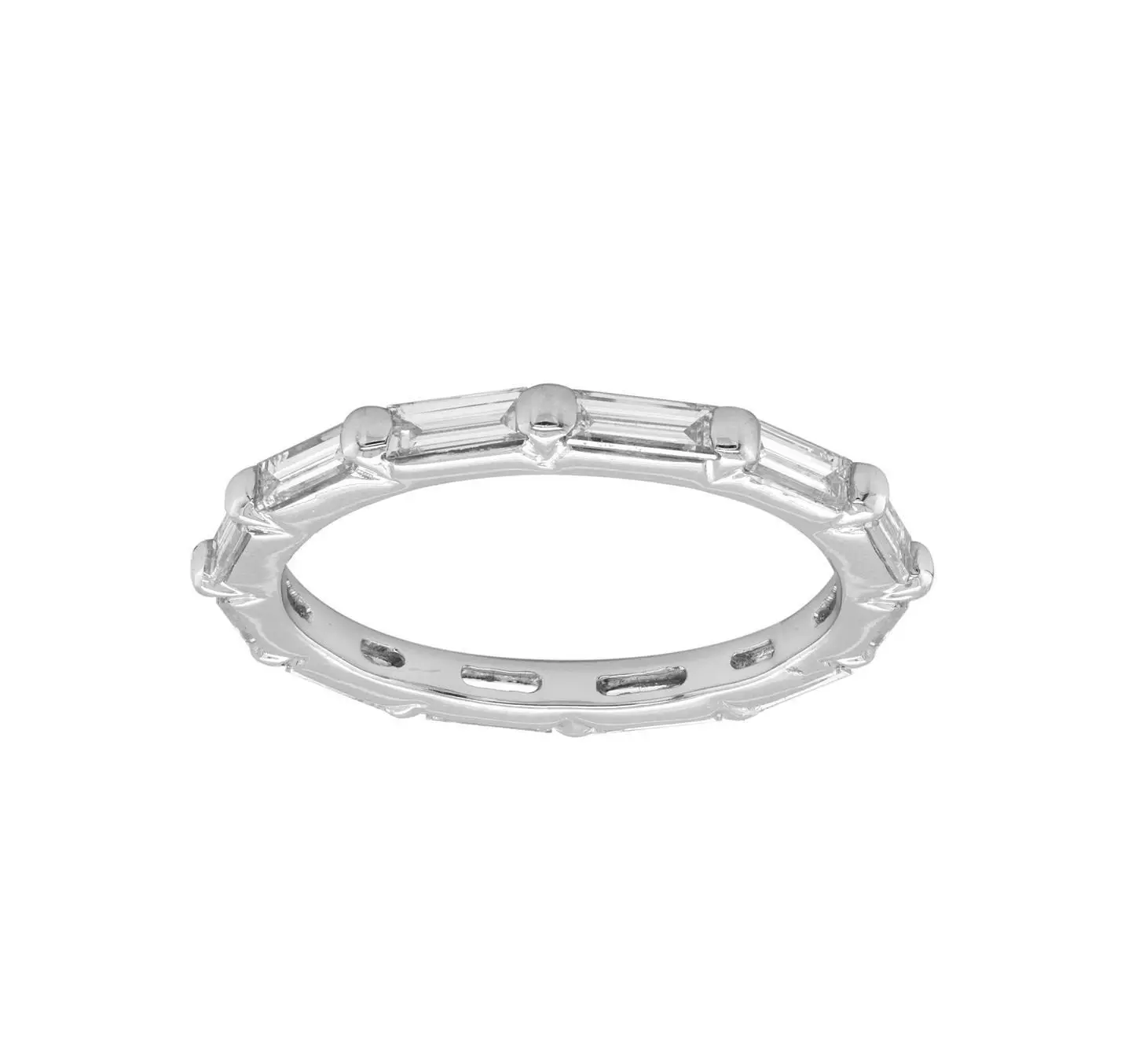 Ring in White Gold with Baguette Shape Diamonds