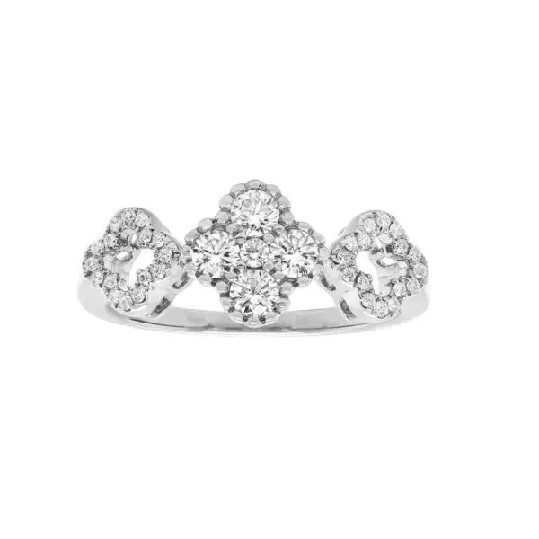 Ring in White Gold with Round Diamonds