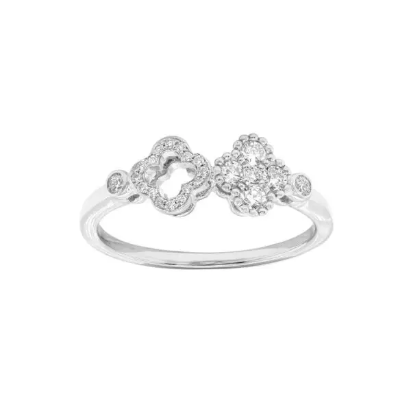 Ring in White Gold with Round Diamonds